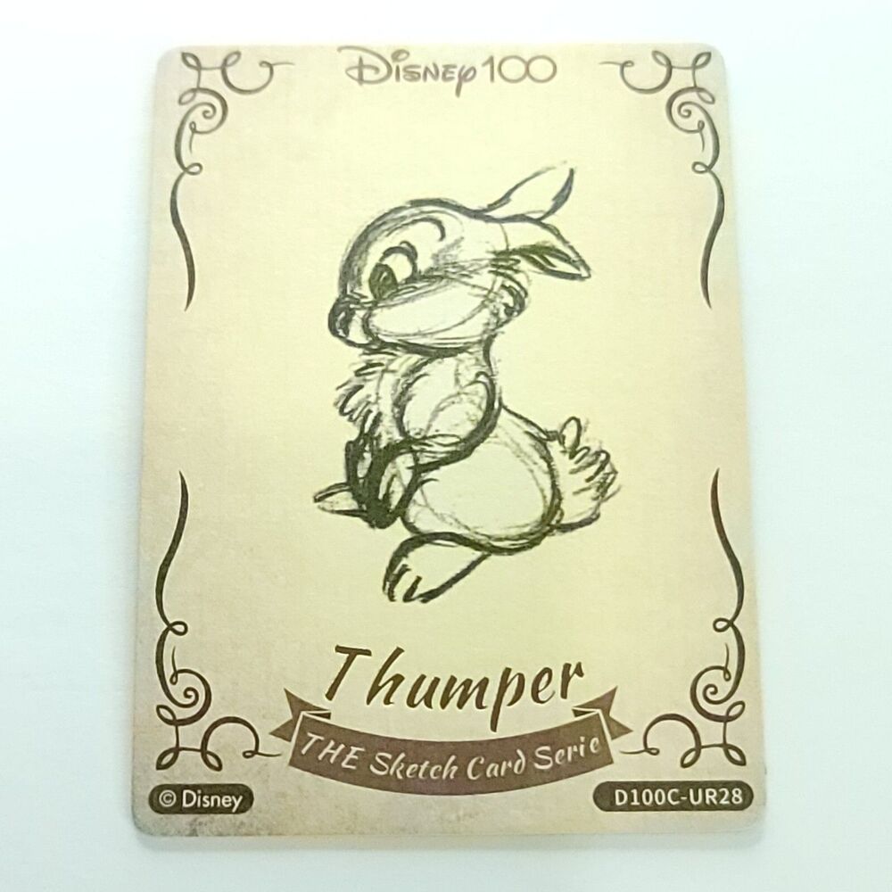 Thumper Bambi The Wood Sketch Card Disney 100 Anniversary Carnival Card Fun